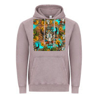 Vintage Zinc aztec bull skull seamless pattern Vintage Hoodie - HRA Design Shop