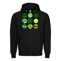 Black st patrick's day Zipper Hoodie - MaliasSmallBusiness