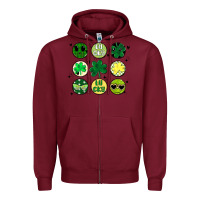 Burgundy st patrick's day Zipper Hoodie - MaliasSmallBusiness