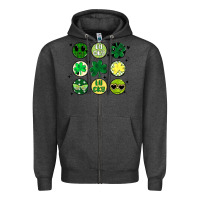 Charcoal Heather st patrick's day Zipper Hoodie - MaliasSmallBusiness