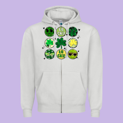 St Patrick's Day Zipper Hoodie Designed By Maliassmallbusiness