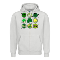Dove Grey st patrick's day Zipper Hoodie - MaliasSmallBusiness