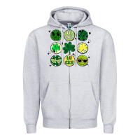 Heather Grey st patrick's day Zipper Hoodie - MaliasSmallBusiness