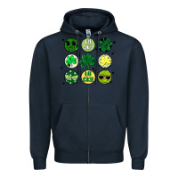 Navy st patrick's day Zipper Hoodie - MaliasSmallBusiness