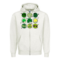 Oatmeal Heather st patrick's day Zipper Hoodie - MaliasSmallBusiness