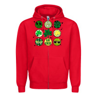 Red st patrick's day Zipper Hoodie - MaliasSmallBusiness