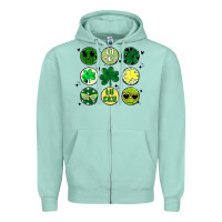 Seafoam st patrick's day Zipper Hoodie - MaliasSmallBusiness