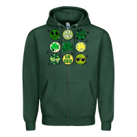 Sports Green st patrick's day Zipper Hoodie - MaliasSmallBusiness