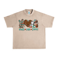 French Oak peace love coffee Urban Heavy Tee - AdoDesignShop