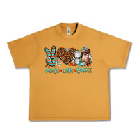 Peanut Butter peace love coffee Urban Heavy Tee - AdoDesignShop