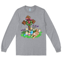 Heather Grey religious easter bunny cross Long Sleeve Tee - AdoDesignShop