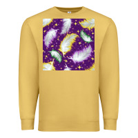 Antique Gold Mardi Gras Feathers seamless pattern Premium Sweatshirt - BundleAndBundleShop