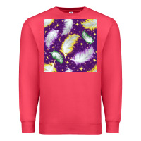 Cardinal Mardi Gras Feathers seamless pattern Premium Sweatshirt - BundleAndBundleShop