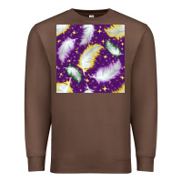 Chestnut Mardi Gras Feathers seamless pattern Premium Sweatshirt - BundleAndBundleShop