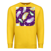 Lemon Mardi Gras Feathers seamless pattern Premium Sweatshirt - BundleAndBundleShop