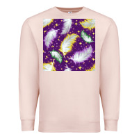 Pale Pink Mardi Gras Feathers seamless pattern Premium Sweatshirt - BundleAndBundleShop
