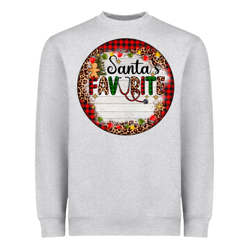 Custom Name Santas Favorite Nurse Heavyweight Sweatshirt by AdoDesignShop | Teevron