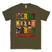 Army Green merry merry merry christmas ado Classic Tee - AdoDesignShop