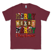 Burgundy merry merry merry christmas ado Classic Tee - AdoDesignShop