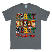 Charcoal Heather merry merry merry christmas ado Classic Tee - AdoDesignShop