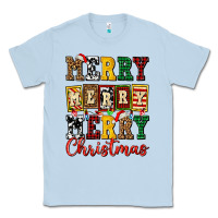 Dusty Blue merry merry merry christmas ado Classic Tee - AdoDesignShop