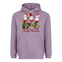 Lavender Merry Christmas wine and cocktails Heavyweight Hoodie - NancyCooperArtShop