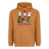Meerkat Merry Christmas wine and cocktails Heavyweight Hoodie - NancyCooperArtShop