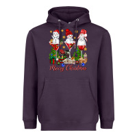 Plum Merry Christmas wine and cocktails Heavyweight Hoodie - NancyCooperArtShop
