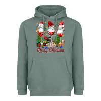 Sage Merry Christmas wine and cocktails Heavyweight Hoodie - NancyCooperArtShop