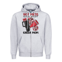 Heather Grey hot mess always stressed cheer mom Zipper Hoodie - MaliasSmallBusiness