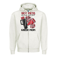 Oatmeal Heather hot mess always stressed cheer mom Zipper Hoodie - MaliasSmallBusiness