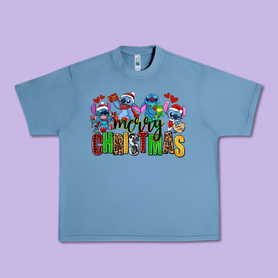 Merry Christmas Stitch Urban Heavy Tee Designed By Adodesignshop