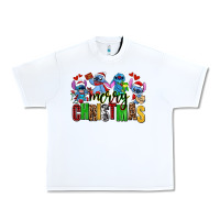 White merry christmas stitch Urban Heavy Tee - AdoDesignShop
