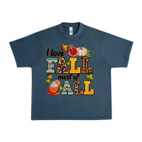 Midnight Navy i love fall most of all Urban Heavy Tee - AdoDesignShop