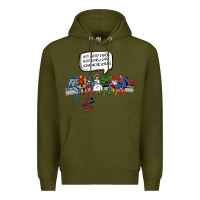 Army Green Superheros Premium Hoodie - Bettercallsaul