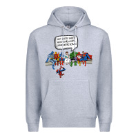 Heather Grey Superheros Premium Hoodie - Bettercallsaul