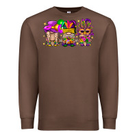 Chestnut Mardi Gras Gnomies Cakes Flowers And Balloon Premium Sweatshirt - BundleAndBundleShop