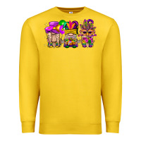 Lemon Mardi Gras Gnomies Cakes Flowers And Balloon Premium Sweatshirt - BundleAndBundleShop