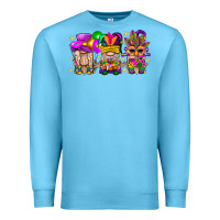 Ocean Blue Mardi Gras Gnomies Cakes Flowers And Balloon Premium Sweatshirt - BundleAndBundleShop