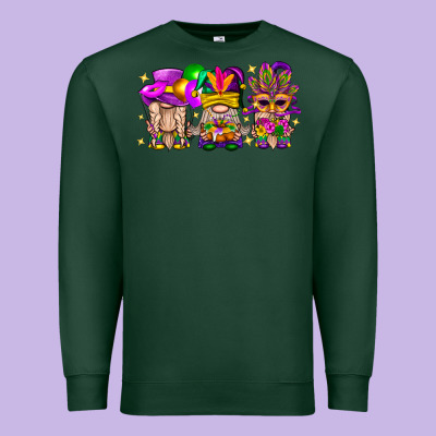 Mardi Gras Gnomies Cakes Flowers And Balloon Premium Sweatshirt Designed By Bundleandbundleshop