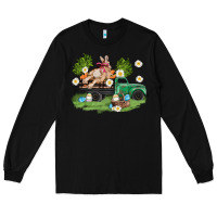 Black easter truck with bunny Long Sleeve Tee - AdoDesignShop