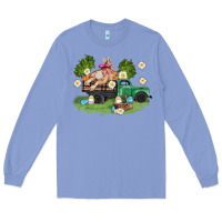 Colony Blue easter truck with bunny Long Sleeve Tee - AdoDesignShop