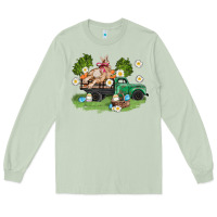 Matcha easter truck with bunny Long Sleeve Tee - AdoDesignShop