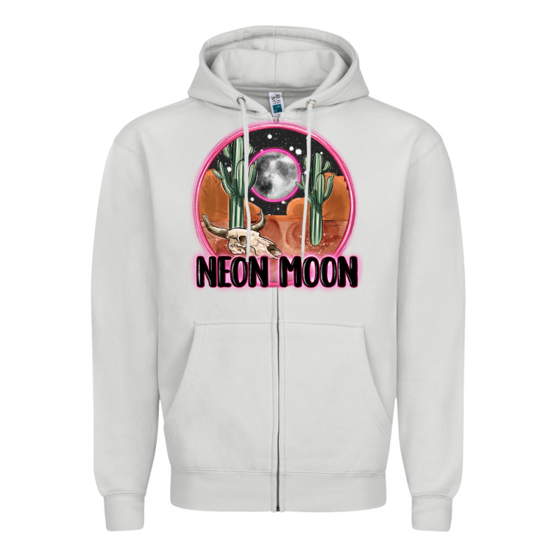 Neon Moon Zipper Hoodie by MaliasSmallBusiness | Teevron