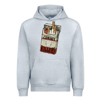 Heather Grey Cowboy killers cigarette package Urban Hoodie - HowdyJamesFarm