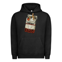 Pigment Black Cowboy killers cigarette package Urban Hoodie - HowdyJamesFarm