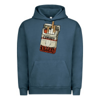 Pigment Midnight Navy Cowboy killers cigarette package Urban Hoodie - HowdyJamesFarm