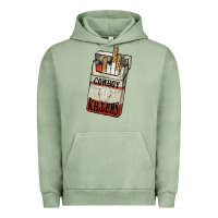 Pigment Oil Green Cowboy killers cigarette package Urban Hoodie - HowdyJamesFarm