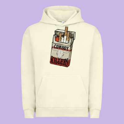 Cowboy Killers Cigarette Package Urban Hoodie Designed By Howdyjamesfarm