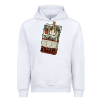 White Cowboy killers cigarette package Urban Hoodie - HowdyJamesFarm